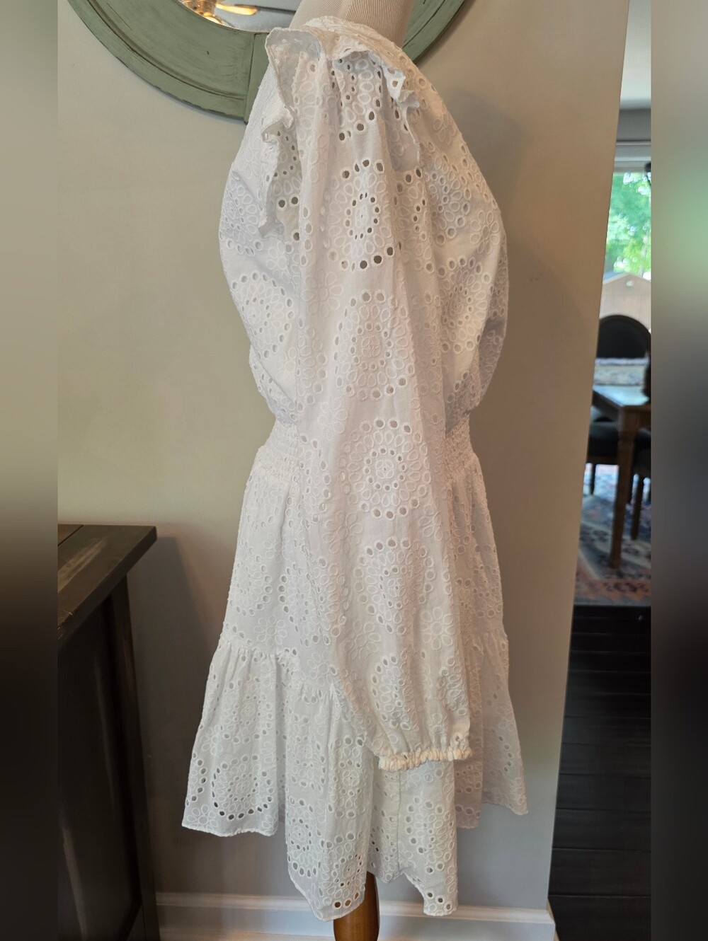 Lilly Pulitzer Size 10 White Eyelet Dress Cotton Lined Wedding Party Event - Picture 7 of 13